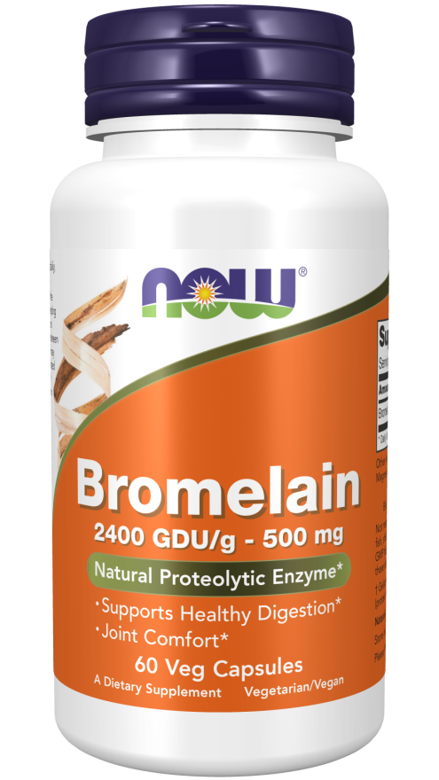 now Bromelain 500mg 60 Veg Capsules Bromeliad,issues,Now,now bromelain,Now Products,Now suppl,Now supplements