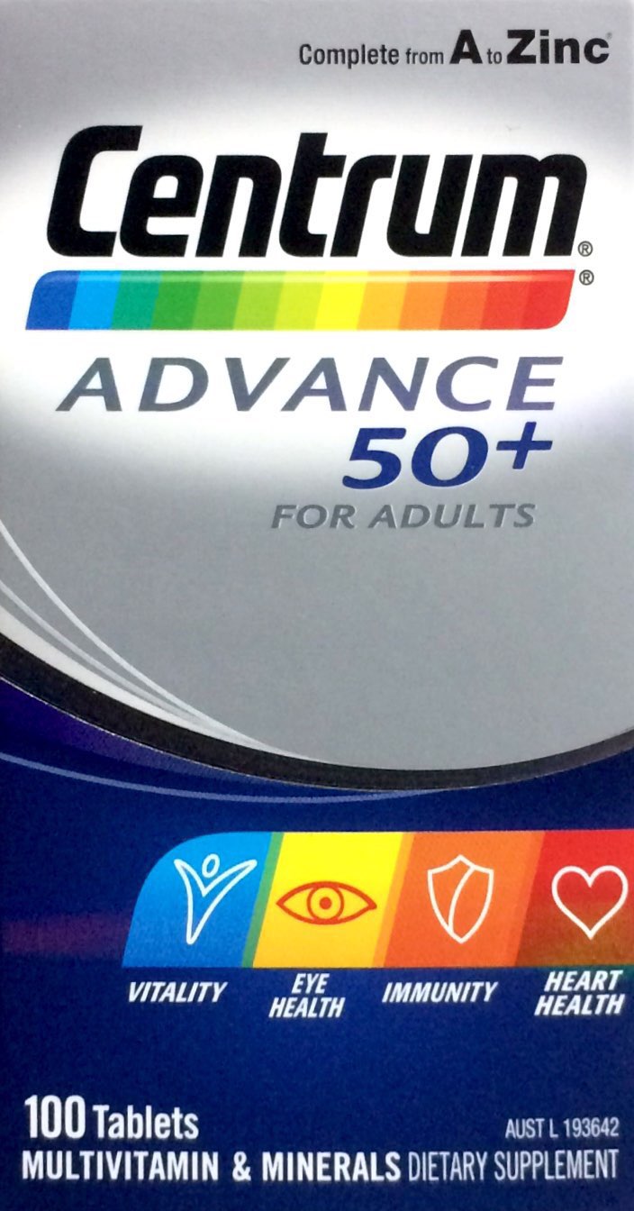 Centrum Advance 50+ for Adults 100tablets - Pakuranga Pharmacy