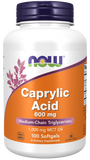 now Caprylic Acid 600mg 100 softgels