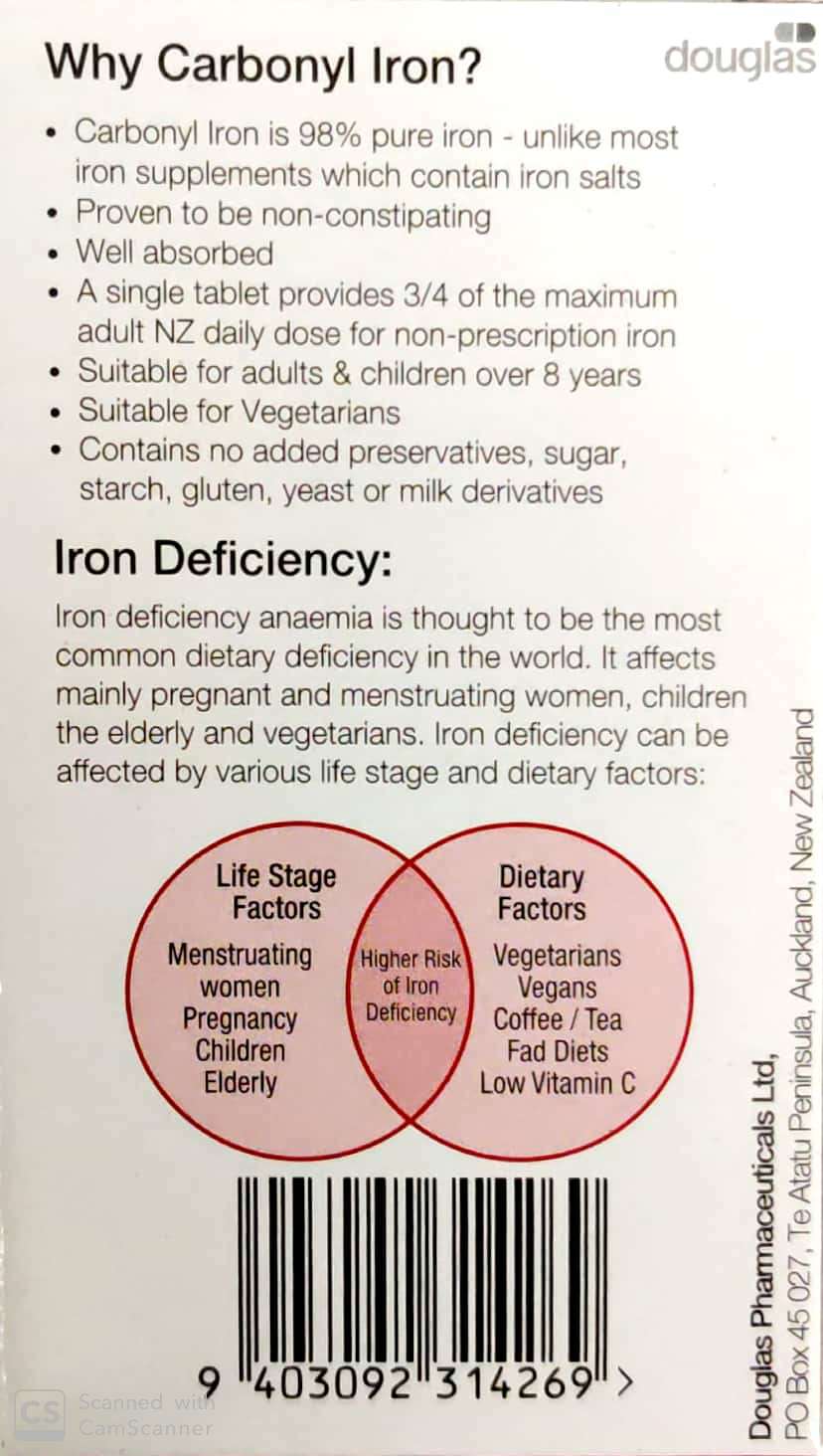 Carbonyl Iron 30 Tablets