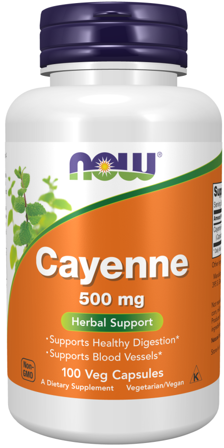 now Cayenne 500 mg 100 Veg Capsules