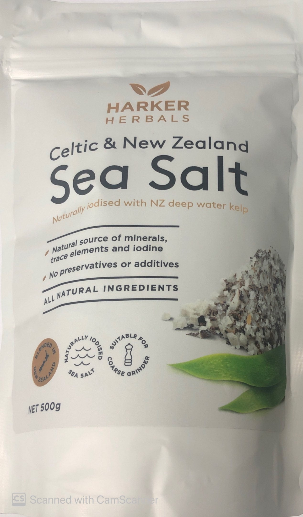Harker Herbals Celtic & NZ Natural Sea Salt 500g
