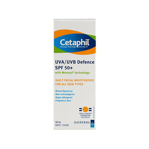 Cetaphil UVA/UVB Defence SPF 50+ Face Moisturiser 50ml - Pakuranga Pharmacy