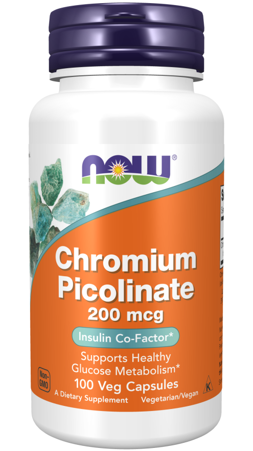 now Chromium Picolinate 200 mcg 100 Veg Capsules