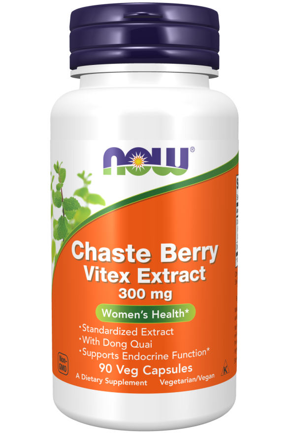 now Chaste Berry Vitex Extract 300mg 90 Veg Capsules