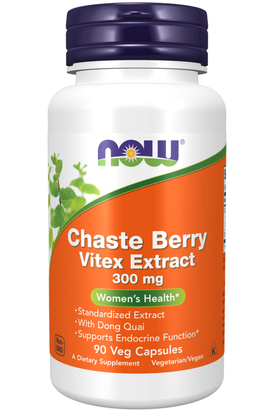 now Chaste Berry Vitex Extract 300mg 90 Veg Capsules