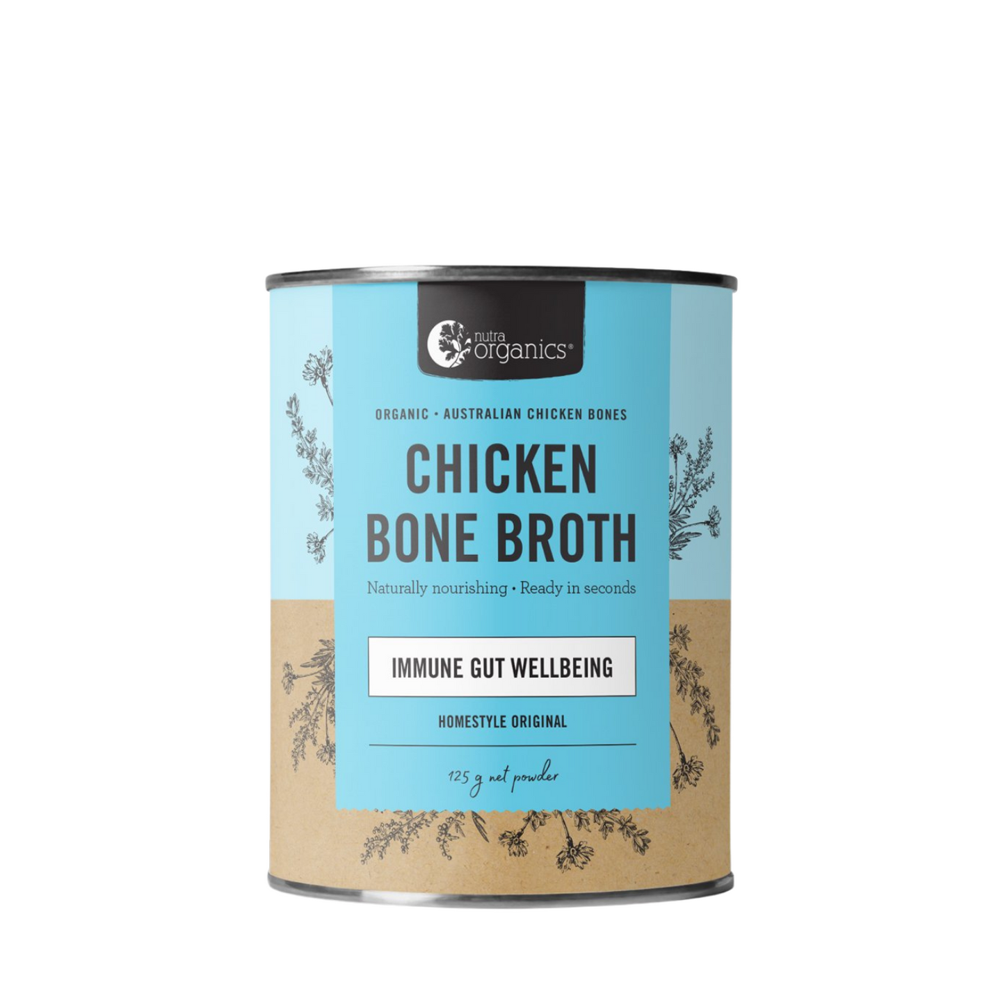 Nutra Organics Chicken Bone Broth Homestyle Original Flavour 125gm
