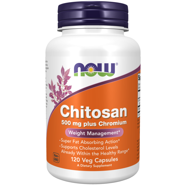 now Chitosan 500 mg plus Chromium 120 Veg Capsules