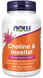 now Choline & Inositol 500 mg 100 Veg Capsules