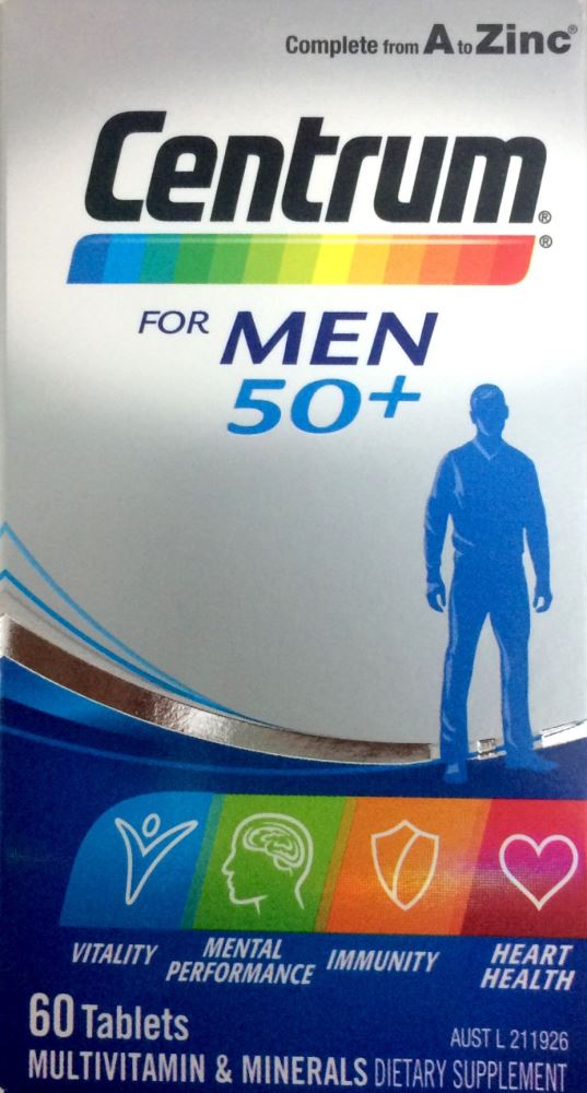 Centrum for Men 50+ 60 tablets - Pakuranga Pharmacy