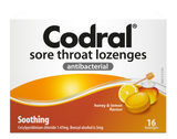 CODRAL Sore Throat Lozenges Honey & Lemon 16 Lozenges (2 Pack) - Pakuranga Pharmacy