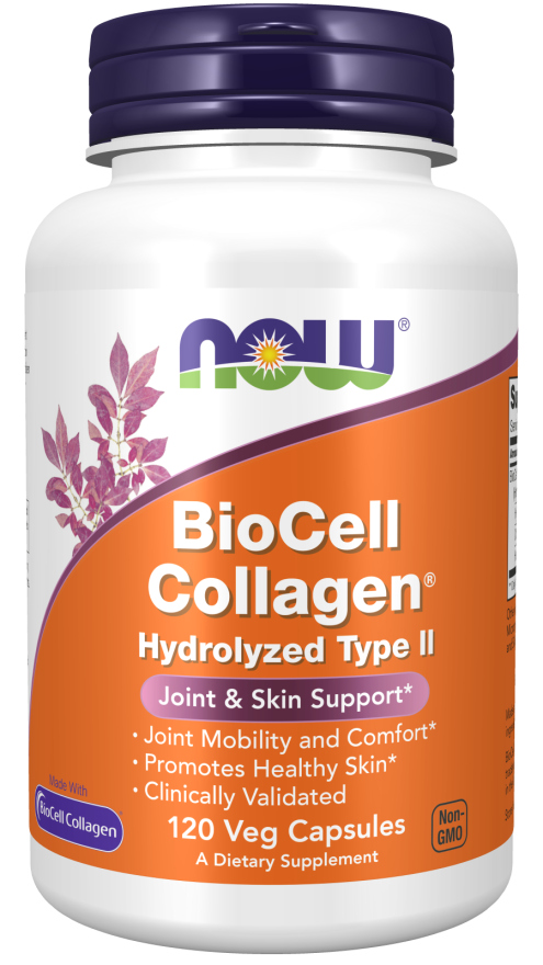 now BioCell Collagen Hydrolysed Type II 120 Veg Capsules