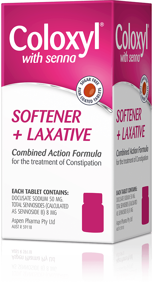 Coloxyl with Senna For Constipation - Stool Softener + Stimulant Laxative 90 Tablets - Pakuranga Pharmacy