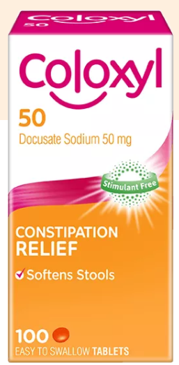 Coloxyl 50mg 100 tablets Qty restriction (2) applies
