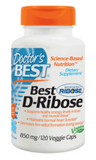 Doctor's Best D-Ribose featuring BioEnergy Ribose 850mg 120 Veggie Capsules