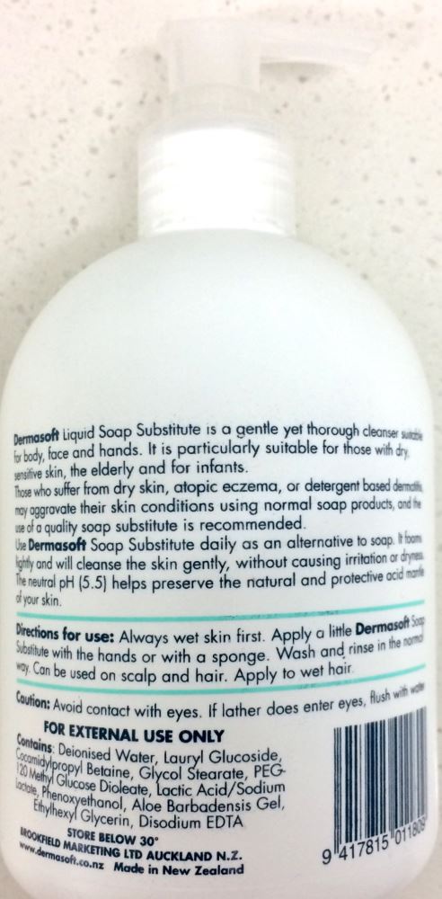 Dermasoft Soap Substitute 500ml - Pakuranga Pharmacy