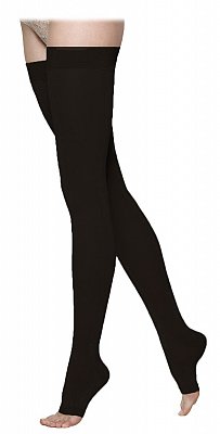 SIGVARIS Thermoregulating Thigh Class 1 Grip Top Open Toe Black compresion,issues,sg64157-xs-normal,sg64175-xs-plus-normal,sg64178-small-plus-normal,sg64182-medium-plus-long-black,sigvaris,travel