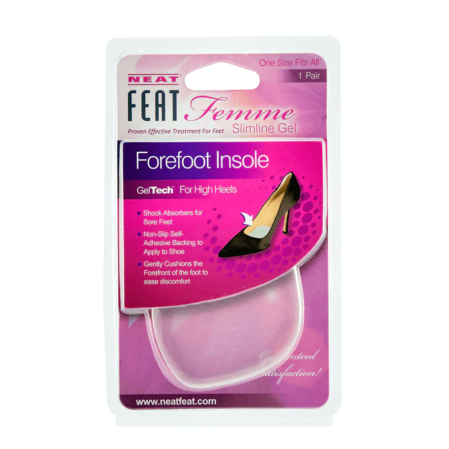 Neat Feat Femme Gel Forefoot insole for High Heels 1 pair - DominionRoadPharmacy