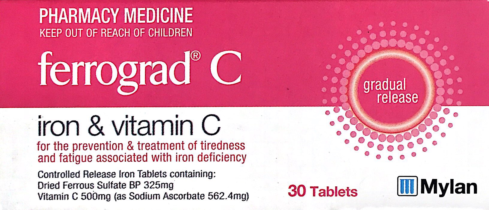 Ferrograd C Tablets 30 *Pharmacy Medicine* - Pakuranga Pharmacy