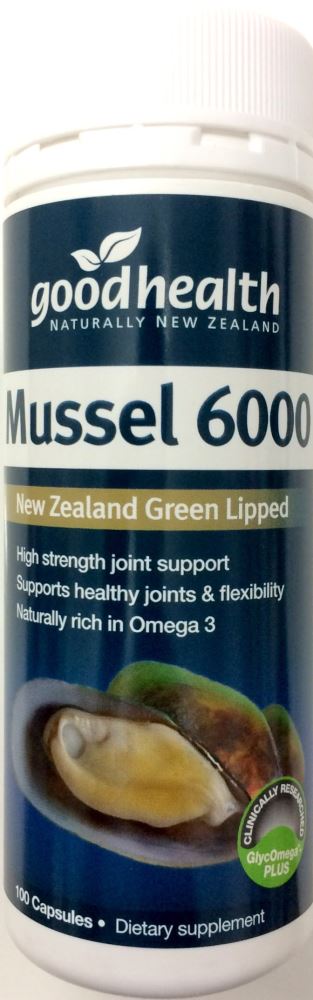 Good Health Green Lipped Mussel 6000 mg 100 Caps - Pakuranga Pharmacy