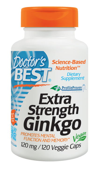 Doctor's Best Extra Strength Ginkgo 120mg 120 Veggie Caps