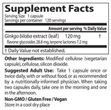 Doctor's Best Extra Strength Ginkgo (120mg) 120 Veggie Caps