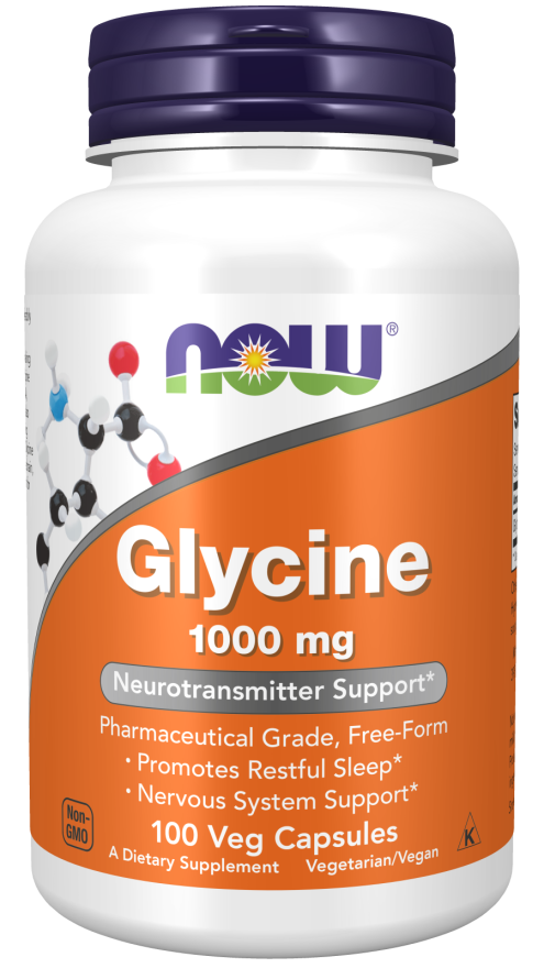 now Glycine 1000 mg 100 Veg Capsules