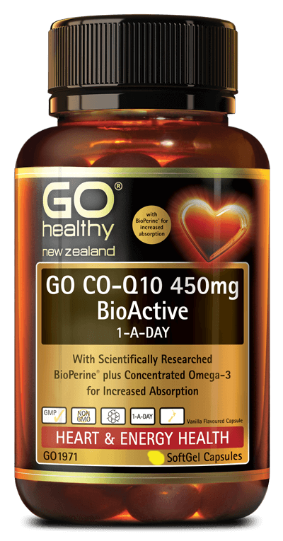 Go Healthy Co-Q10 450MG Bioactive 1-A-DAY 60 Capsules