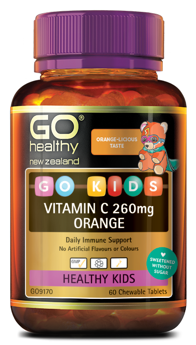 Go Healthy Kids Vitamin C 260mg Orange 60 tablets