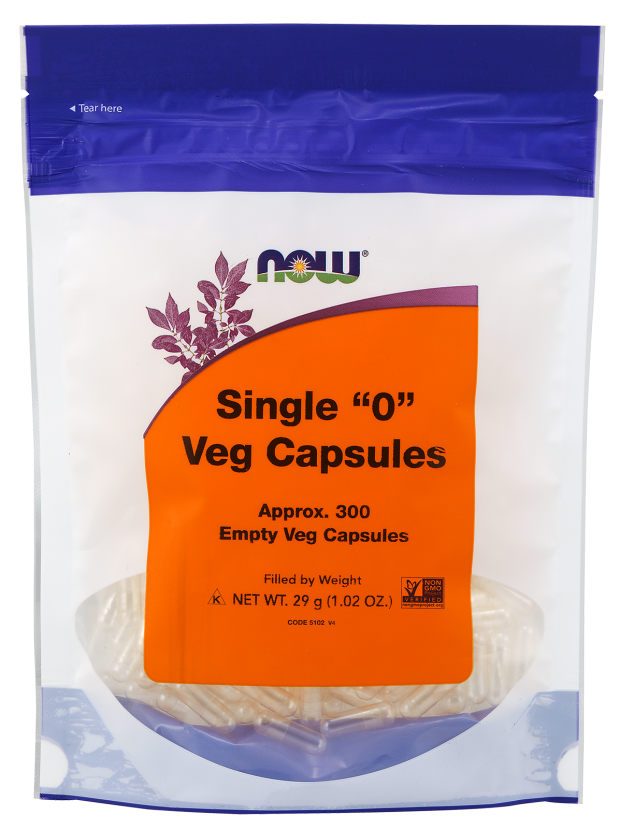 now Single “0” Veg Capsules Approx. 300 Empty