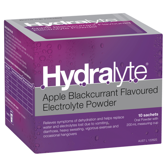 Hydralyte 10 sachets Apple Blackcurrant flavour