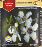 Manuka Hunters MGO830 / UMF20+ 500 gm