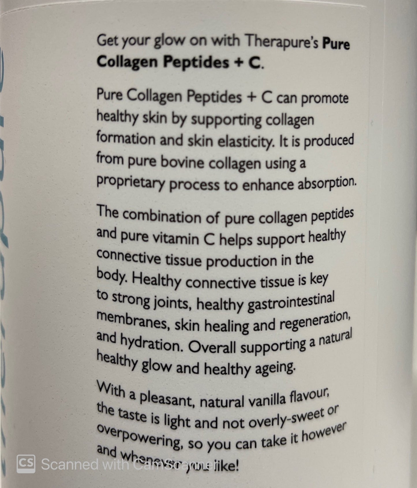 Therapure pure collagen peptides + C 480 gm