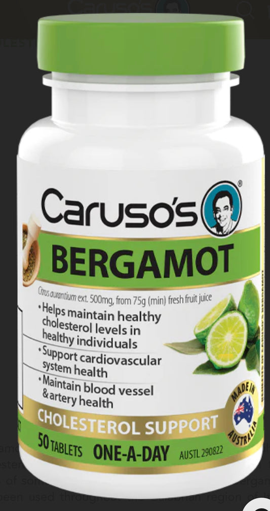 Caruso's Bergamot 50 tablets CHOLESTEROL SUPPORT