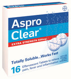 ASPRO CLEAR XSTRONG TABS 500mg 16 tabs