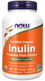 now Inulin Prebiotic Pure FOS Powder, USDA Organic 227 gm