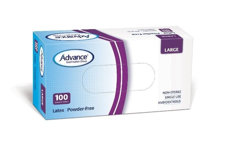 Advance® Latex Examination Gloves Ambidextrous,AQL 1.5,Bead Cuff,extra sensitivity,High tensile strength,International Medical Grade,issues,natural latex rubber gloves,Non-Sterile,Polymer Coated,Powder Free,Single Use,superior barrier protection