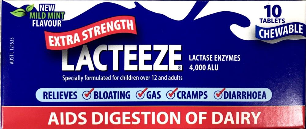Lacteez Extra Strength 10 chewable Tablets - Pakuranga Pharmacy