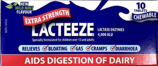 Lacteez Extra Strength 10 chewable Tablets - Pakuranga Pharmacy