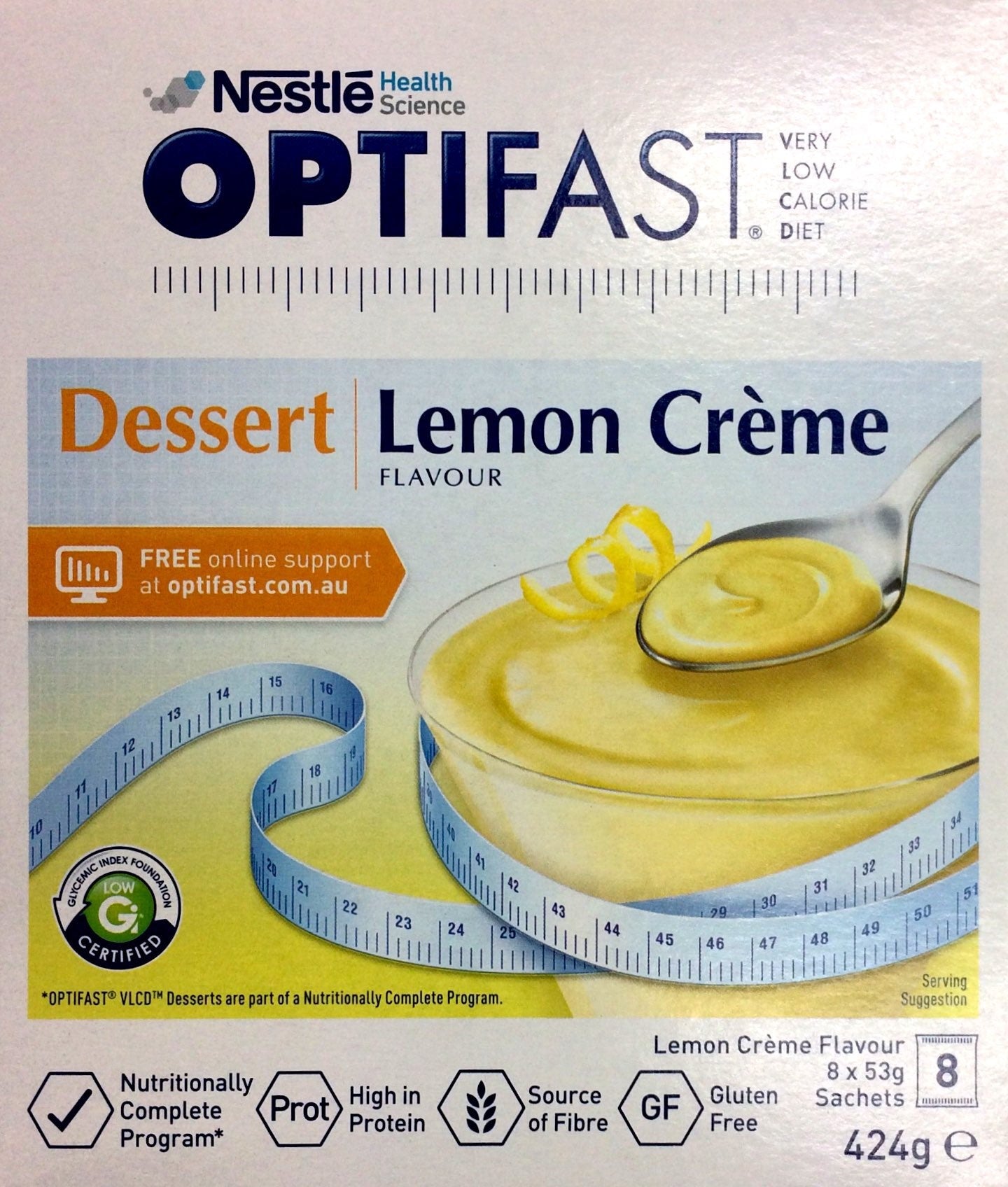 OPTIFAST VLCD Dessert Lemon Creme 53 gm X 8