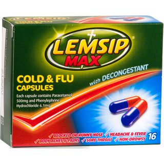 Lemsip Max Cold & Flu Decongestant Capsules 16pk