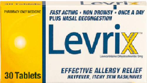 Levrix For Allergy, Hayfever, Itchy Skin Rash/Hives 5mg - 30 Tablets - Pakuranga Pharmacy