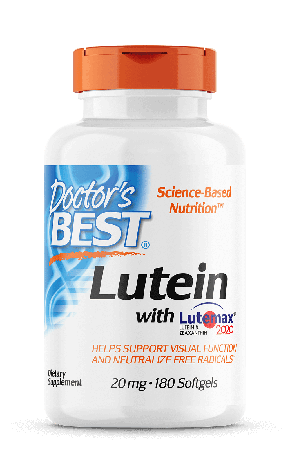 Doctor's best Lutein with Lutemax 20g 180 softgel capsules