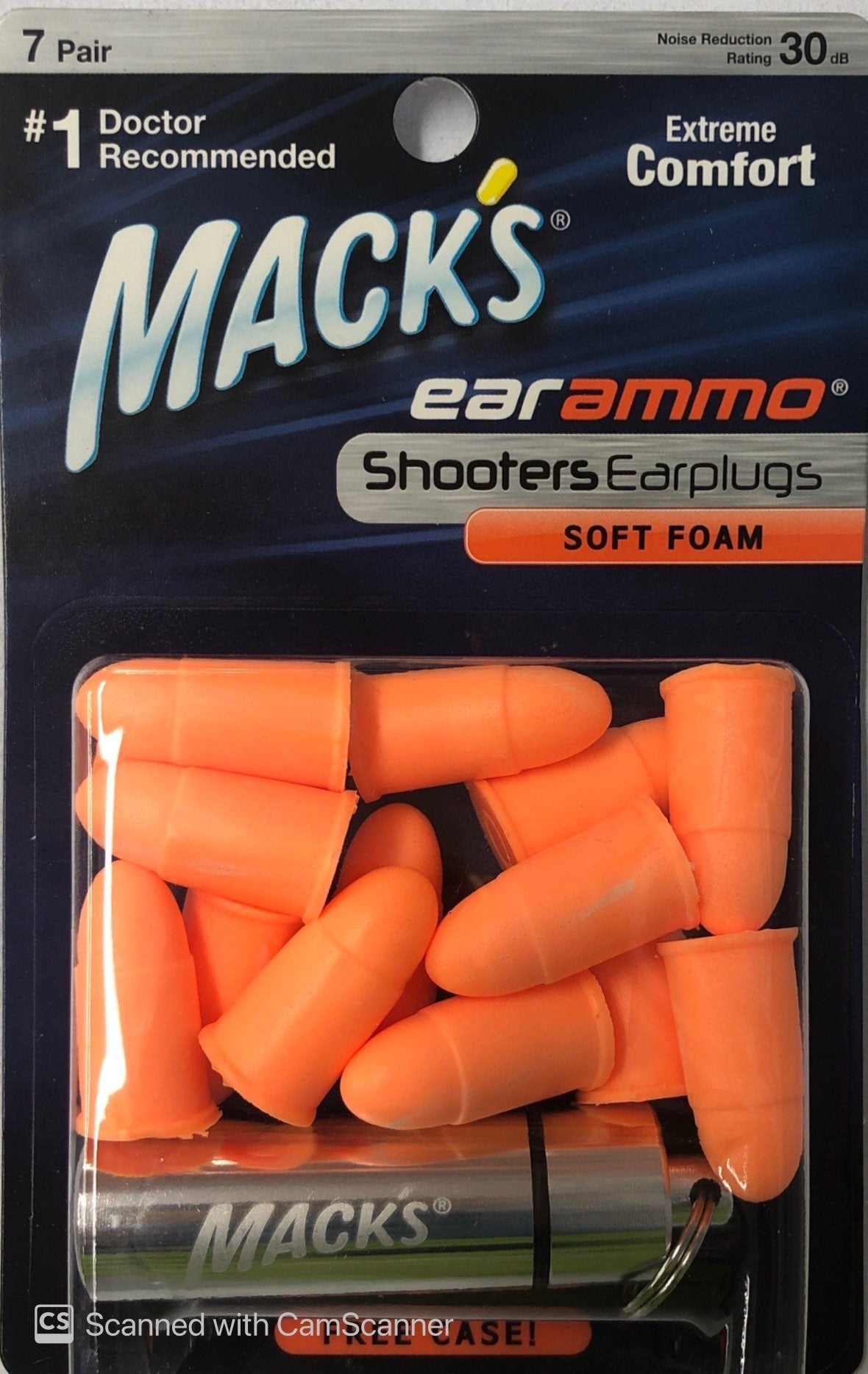 Macks Extreme Comfort Earammo Shooters Earplugs Soft Foam 7 Pair Free Case