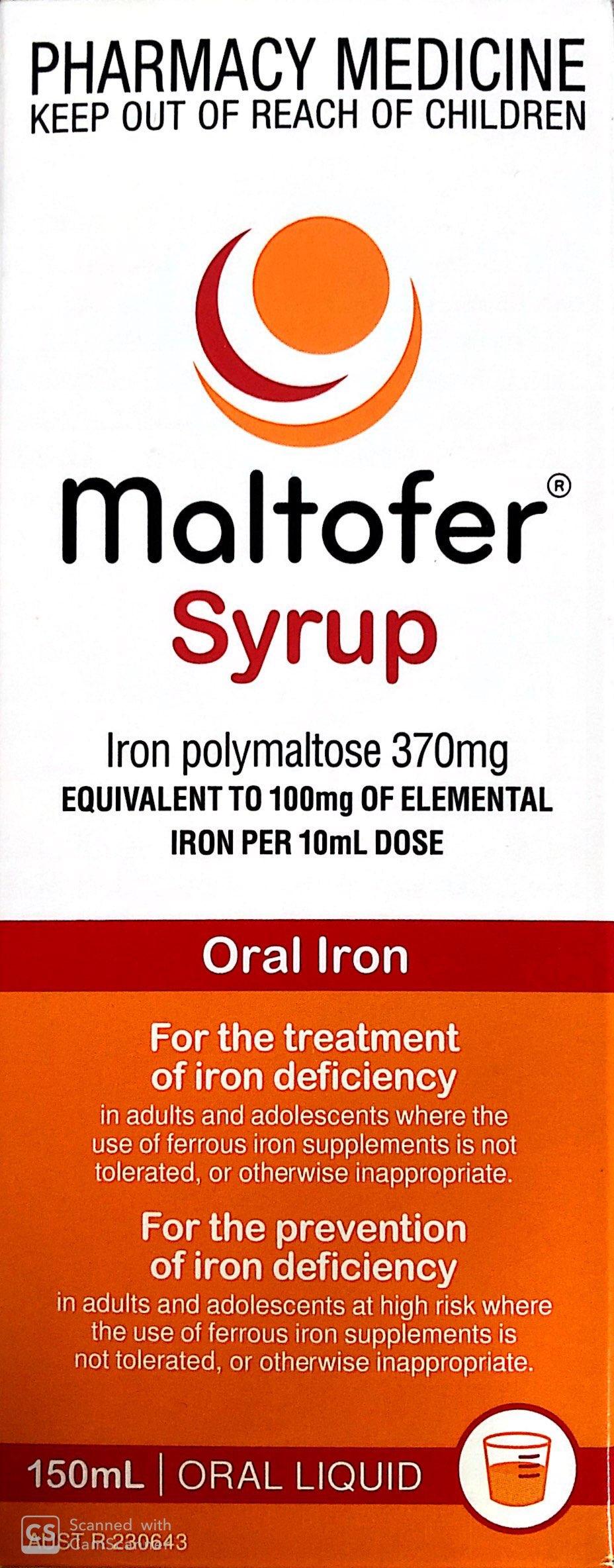 Maltofer Syrup 150 ml Iron Polymaltose for iron deficiency