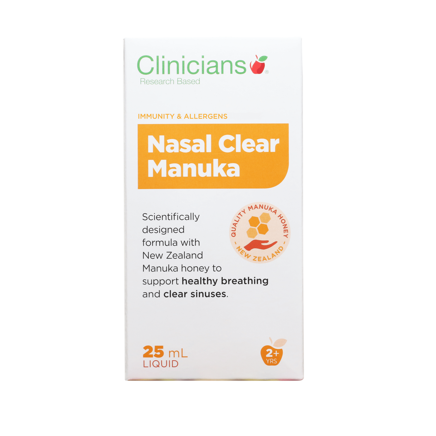 Clinicians Nasal Clear Manuka Liquid 25ml - Pakuranga Pharmacy