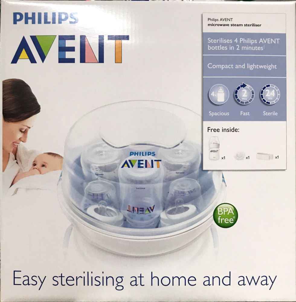Philips Avent Steam Sterilizer Safe Microwave Baby Bottle