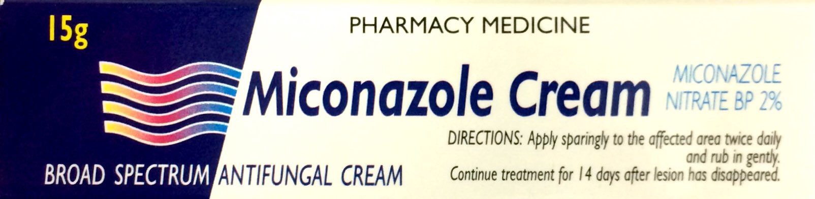 Miconazole Cream Miconazole Nitrate BP 2% 15g Pharmacy Medicine - Pakuranga Pharmacy