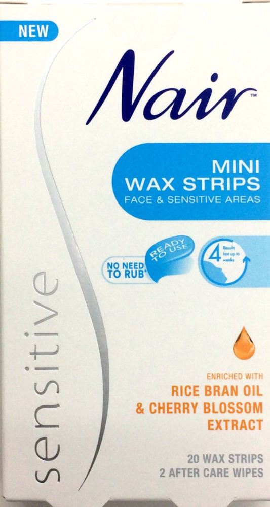 Nair Sensitive Mini Wax Strips 20 WAX STRIPS - Pakuranga Pharmacy