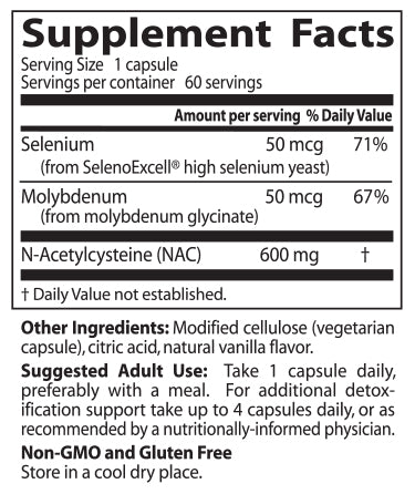 Doctor's Best NAC Detox Regulators 60 Veggie Caps - Pakuranga Pharmacy